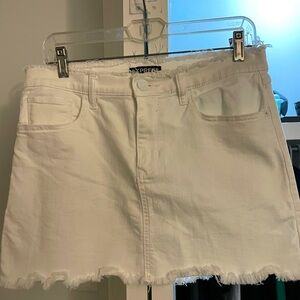 White, Express Jean Skirt NWOT